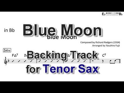 Blue Moon - Backing Track with Sheet Music for Tenor Sax