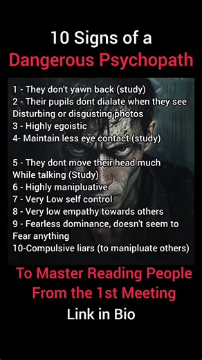 10 Signs of a Dangerous Psychopath | Relation & Love Fact