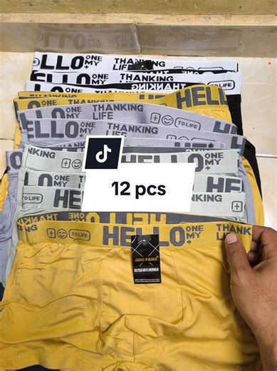 12 Pcs Pakaian Dalam Pria Hello Boxer