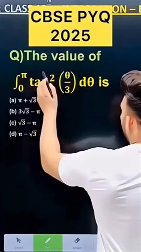 Q) Integration ∫ (0 to pie ) tan^2 (x/3) dx #cbse #maths #cbse2026 #maths #cbse cbse cbse2026 cbse maths cbse2026 maths cbse cbse cbse2026 cbse maths cbse2026 maths cbse cbse cbse2026 cbse maths cbse2026 maths cbse cbse cbse2026 cbse maths cbse2026 maths cbse cbse cbse2026 ,cbse maths cbse2026 maths cbse cbse cbse2026 cbse2026 maths cbse cbse cbse2026 cbse2024 CBSE2025 cbse class12samacheercbs cbse2024 CBSE2025 cbse integration cbse2024 CBSE2025 cbsepyq2024 integration CBSE 2026 Integration PYQ 