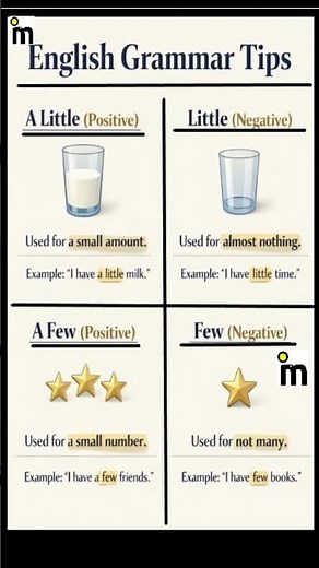 A Little vs Little | A Few vs Few | Most Students Get This Wrong! #english