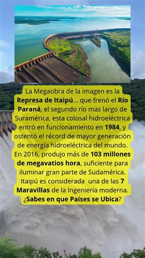La Mega Construcción que Ilumina y Une a 2 Países en Sur América #itaipu #megaconstrucciones #ingenieríacivil | ConstruReyes Ingeniería