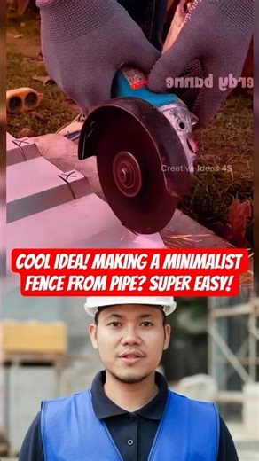 Cool Idea! Making a Minimalist Fence from Pipe? Super Easy!