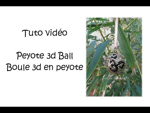 Tuto Vidéo Boule 3d en peyote (icosaèdre) - 3d Peyote Ball Tutorial (icosahedron)