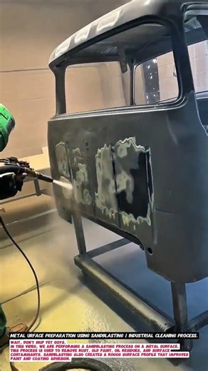 Metal Surface Preparation Using Sandblasting | Industrial Cleaning Process.