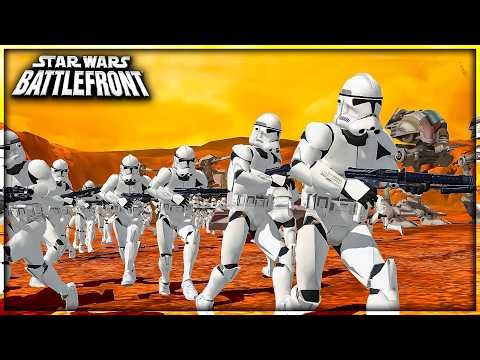 MASSIVE BATTLE OF GEONOSIS | Star Wars Battlefront 1 MOD New Horizons | Geonosis Plateau