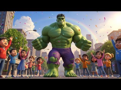 Hulk Helps the City 💚 | 3D Cartoon Superhero Story for Kids