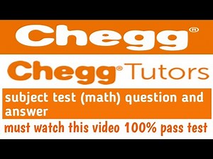 chegg expert| math test| subject test question and answer