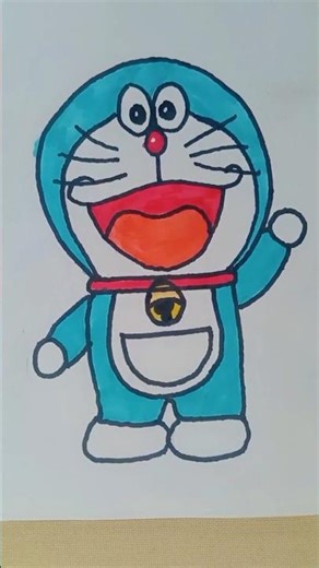 Doraemon painting beautiful and easy #short#painting#diy🦋