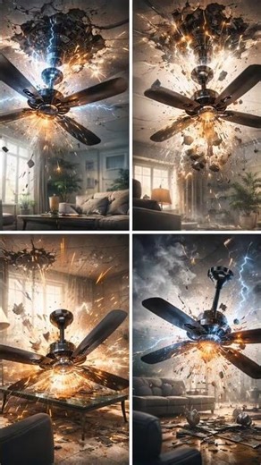 Electro Demolish Ceiling Fan Falling Down😱⚡ | Real Danger! #shorts