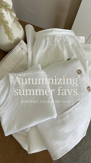 Shop your wardrobe! Autumn is well and truly kicking off but don’t rush off to spend on a new season just yet. It’s my job to help you get bang for your buck and wear your wardrobe as much as possible which is why I have taken 4 summer staples and “Autumnized” them using what I had in my wardrobe all along - you’ll be surprised at what options you may have in your wardrobe too 🫶🏻 1. The Linen Vest - as opposed to wearing it on its own, wear as a layer under a blazer for a polished look in the 