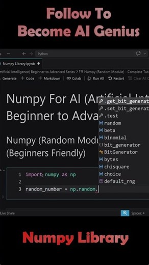 Generate Random Integers Using Numpy Library #pythontutorial #coding #artificialintelligence #numpy