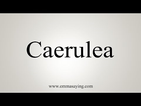 How To Say Caerulea