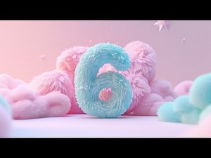 Fluffy Countdown Timer 10–0 | Soft & Satisfying Pastel Animation | AI Transformation Cute Countdown