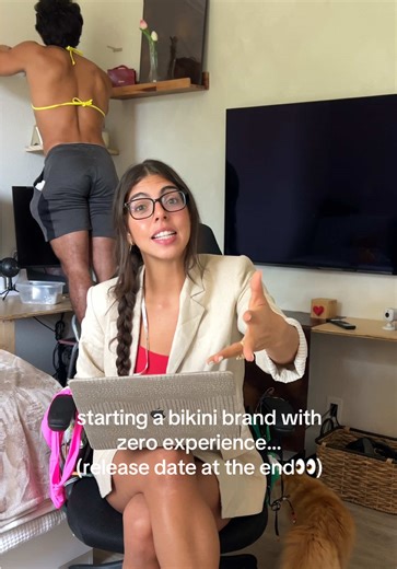 @keiksswim is born! you asked for the behind the scenes of me starting a bikini brand so here it is 👙 this is what the first few days of building a swimwear brand from scratch actually looks like. i’ve been working on designing bikinis, finding manufacturers, and figuring out everything step by step with no real experience going into this. the first few days were spent sourcing manufacturers while designing at the same time, and now i have two different manufacturers currently working on sample