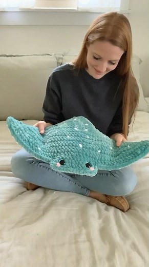 Mega Crochet Ray - 2 Feet Wide! | #crochet #amigurumi