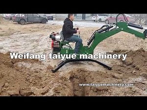 strong arm 360 degree work atv towable backhoe digger