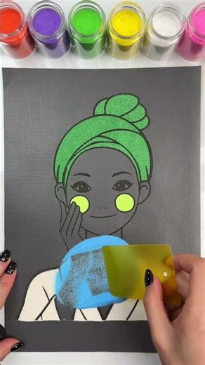 Relaxing Spa ASMR Sand Art Painting Satisfying Video#shorts