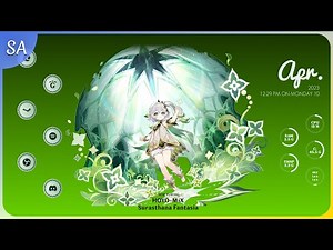 Nahida from Genshin Impact | Rainmeter Theme Desktop