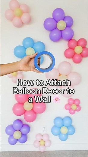 How to Attach Balloon Decor to a Wall Without Damage | Easy Balloon Garland Hack