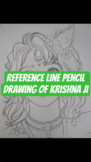 reference line new drawing of Krishna ji🙏♥️💝💓#new #art #new#sketch #viral YouTube #shorts