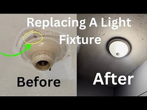 How To Install Flush Mount Light & Take Down Old Light Fixture | Step By Step Guide