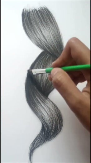 Learn Realistic Hair in 60Seconds #realisticdrawing #drawing