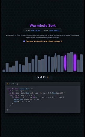 Wormhole 🕳️ | Sorting Visualizer