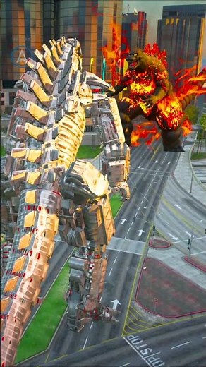 Mechagodzilla vs Burning Godzilla GTA 5 Mod #gta5mods #godzilla