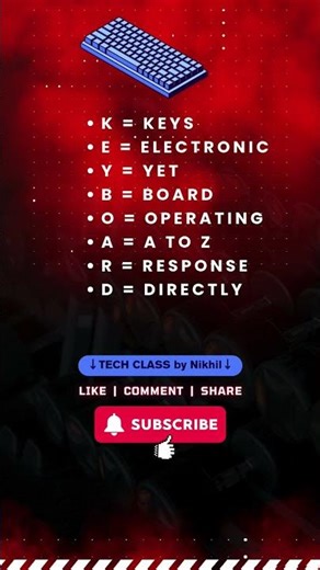 KEYBOARD Ka Full From || TECH CLASS by Nikhil