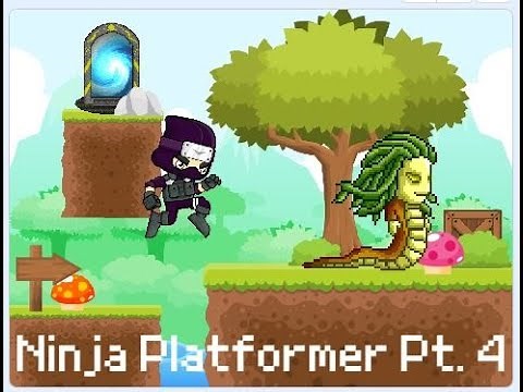Scratch Tutorial | Ninja Platformer | Part 4 | How to make a platformer game in scratch