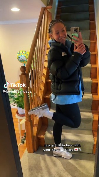 Embracing Love with New Balance 574 White Sneakers