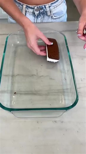 Ice Cream Sandwich Cake with Cool Whip and Oreos