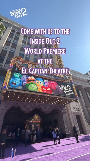 Come with us to the #InsideOut2 World Premiere at the El Capitan Theatre! Gather your friends to see Inside Out 2! Get tickets now! https://bit.ly/Inside-Out-2 | The El Capitan Theatre