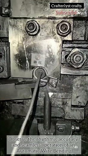 Observe the rhythmic accuracy and seamless operation of an Automatic Wire Bending#industrialmachine