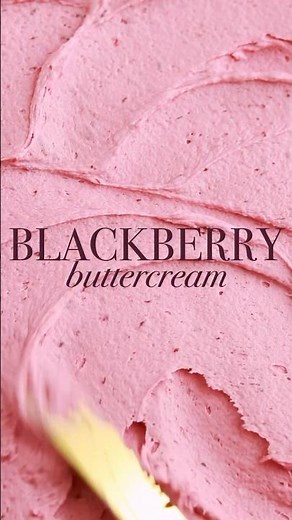 Here’s my favorite way to make blackberry buttercream with fresh berries 😍 #buttercream #cakes