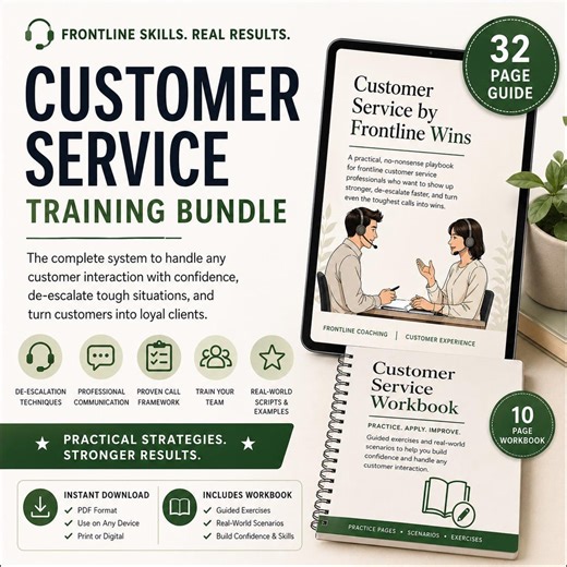 Customer Service Training Guide and Workbook (PDF), De-Escalation Scripts