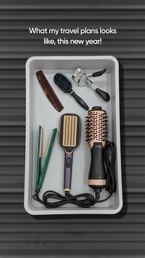 VEGA | At-Home Styling Experts on Instagram: "My 2026 travel checklist? ✈️ Outfits packed. Plans locked. VEGA hair essentials coming with me because great hair doesn’t take a holiday! #vega #vegabeauty #travel"