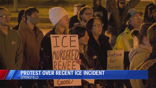 Protesters gather in Springfield after Minneapolis shooting of Renee Goode