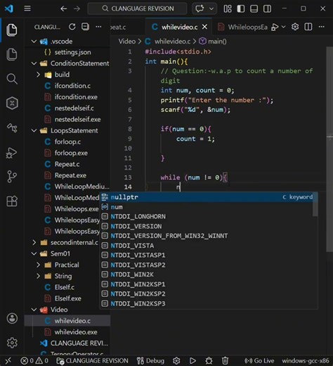 c programming language Day 7 🥇 Question w.a.p to count the number of digits #shorts #viral #coding