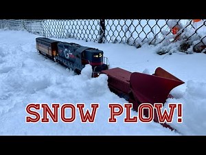 G Scale Trains! Plowing Snow