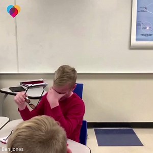 This 12-year-old boy with color blindness was brought to tears when he saw color for the first time – now, he's dedicated to helping other kids have the same emotional experience ❤️ https://cbsn.ws/35iurHp | The Uplift