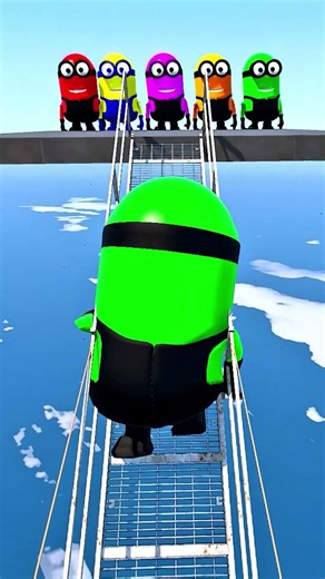 GTA 5 Epic Water Ragdolls Minions vs RED Minions JumpsFails Ep.64 #shorts