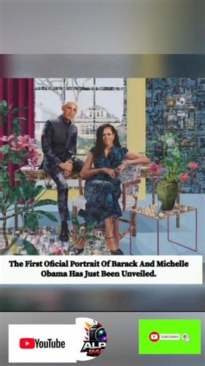 THE FIRST OFFICIAL PORTRAITS OF BARACK AND MICHELLE OBAMA UNVEILED!.#shorts"