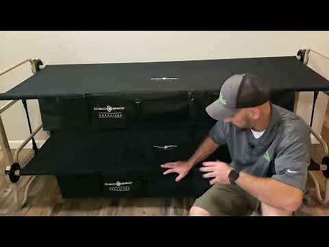 Disc-O-Bed Large Cot/Bunk System-how to maximize sleep space & comfort when camping or having guests