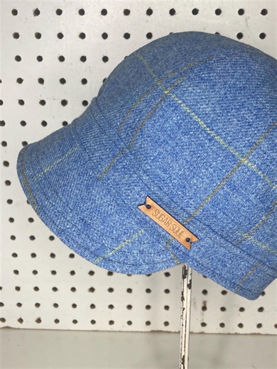 Sky Blue Window Pane Wool Cloche Spring Hat - Etsy
