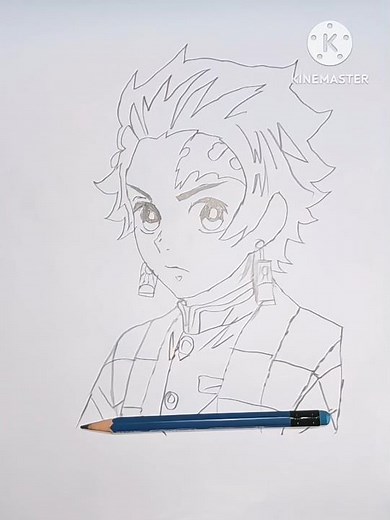 How to Draw Tanjiro Kamado 🔥 | Step-by-Step Anime Drawing Tutorial | Demon Slayer Drawing