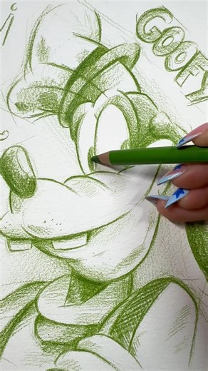 Dibujo un PERSONAJE ✨Disney✨ con SOLO 1 LÁPIZ de COLOR😱🌈 #disney #arte