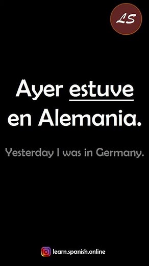 Quick Spanish Lesson | ESTUVE vs ESTABA - DIFERENCIA | #SHORTS Spanish Lessons