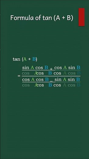 Formula of tan (A + B) #mathshorts #maths #learnmath #mathematics #education #youtubeshorts